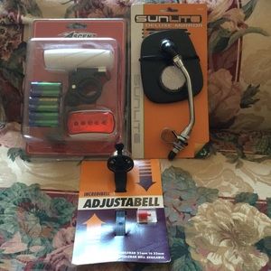 NWT Bike Combo Ascent Commuter Light Set, Mirrycle Bell, Sunlite Mirror